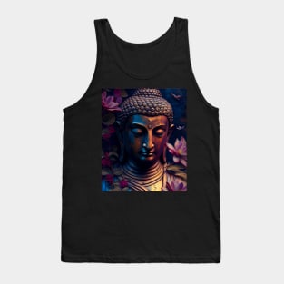 Meditation Buddha Art - painting, and mix drawing, painting and digital Tank Top